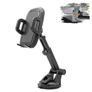 Car Phone Holder for Dashboard 360 Degree Rotation Multifunctional One Hand Operation Phone Mount Compatible with All Smartphone