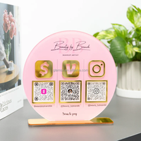 Support d'affichage en acrylique pour code QR, logo 3D pour les entreprises sur Instagram et Facebook, multi-médias sociaux, paiement