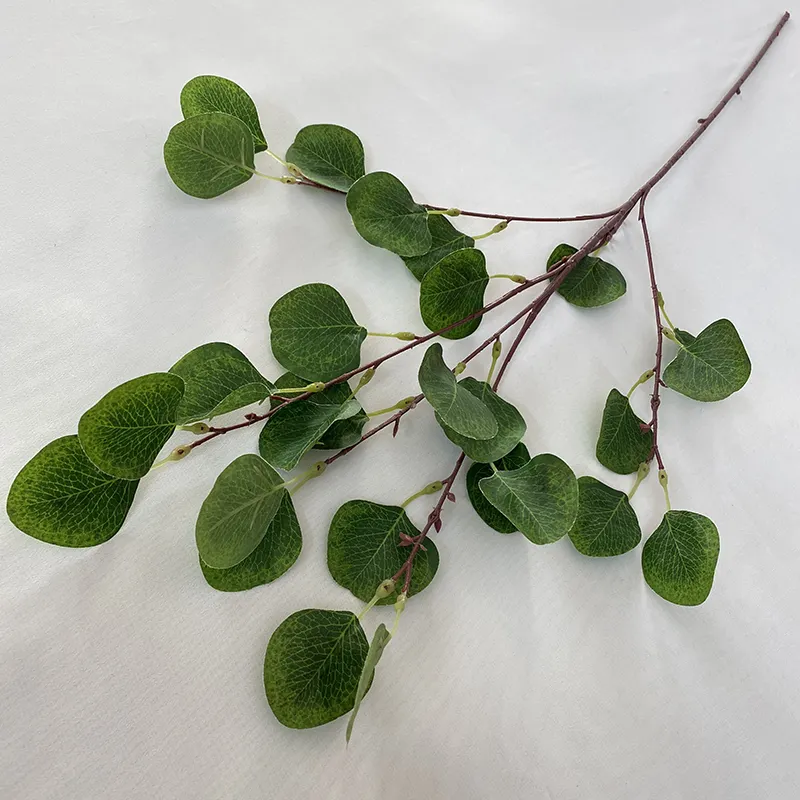 Straight stem without fruit leaves of money for Wedding Decoration Artificial plants