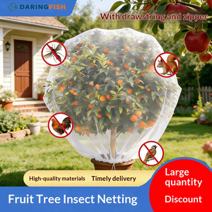 DaringFish Filet de protection transfrontalier anti-insectes et anti-oiseaux pour arbres fruitiers, avec fermeture éclair, perméable à la lumière, anti-moustiques agricole - Product Image 5