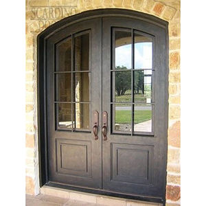 Porta in ferro battuto Hotel Villa di fascia alta in metallo porta d'<span class=keywords><strong>ingresso</strong></span> anteriore disegni cancelli classici per case Patio - Product Image 5