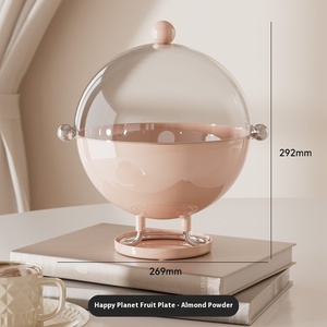 <span class=keywords><strong>Assiette</strong></span> en plastique haut de gamme de luxe <span class=keywords><strong>l</strong></span>éger pour fruits, collations et bonbons, boîte à fruits secs rotative pour salon et fête - Product Image 6