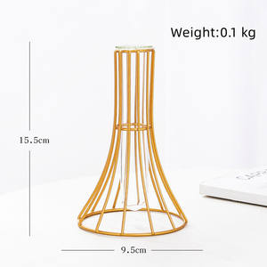 北欧風シンプルアイアンアートフレームメタルフラワーベース、レストランやリビングルームの装飾に最適、売れ筋商品、高品質 - Product Image 2