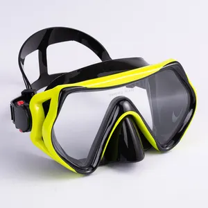 성인용 딥 다이빙 스노클링 안경을 위한 새로운 디자인 강화 유리 실리콘 스쿠버 다이빙 마스크