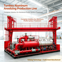 Ligne de production d'anodisation de profilés en aluminium industriels avec contrôle automatique PLC