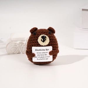 Handmade Crochet phim hoạt hình động vật bức tượng dệt kim panda/ong/Chim Cánh Cụt/Gấu sang trọng búp bê Uplifting thẻ may dệt đồ chơi cho - Product Image 6