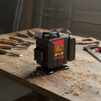 Niveau laser intelligent à lignes croisées 16 lignes 4D 360 degrés, faisceau vert, télécommande, précision 2 mm, qualité industrielle, pour plafond et mur