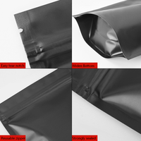 Sachets personnalisés imprimés, pochettes verticales mates noires avec fermeture éclair, sacs Mylar givrés refermables, emballage réutilisable