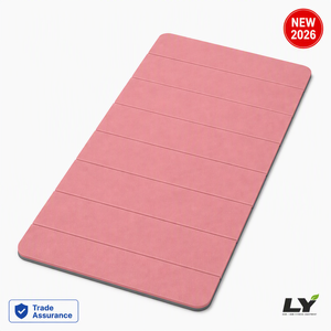 Tapis de yoga TPE pliable 9 volets avec logo personnalisé, antidérapant, lignes d'alignement, portable, 185x80cm, pour la maison, la salle de sport et le Pilates - Product Image 1