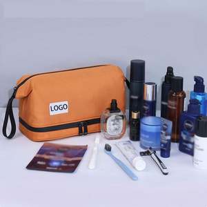 Sac de toilette double étage personnalisé, grand organiseur de pinceaux, rangement de maquillage, sac portable, étanche, sac de toilette pour homme - Product Image 4