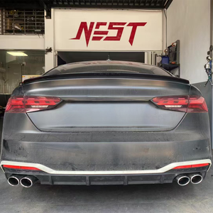 Aileron arrière style RS5, becquet de coffre, lèvre de coffre, becquet arrière type queue de canard en ABS de haute qualité pour Audi A5 S5 B9.5 2020-2024 - Product Image 6
