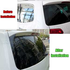 Par de alerones laterales traseros negros brillantes para ventana, compatibles con VW Sharan 2011 2012 2013 2014 2015 2016 2017 en adelante - Product Image 1