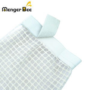 Proveedor de EE. UU. Guantes de cuero de apicultura ventilados profesionales Diseño de manga corta Cierre de puño de Velcro Nueva condición Guante de abeja - Product Image 4