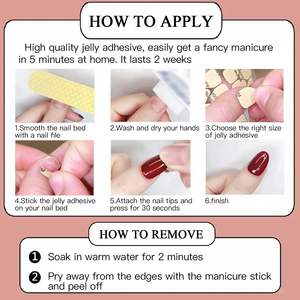 Prix favorable 24 feuilles gelée <span class=keywords><strong>ongles</strong></span> <span class=keywords><strong>colle</strong></span> Double face adhésif étanche ruban autocollant <span class=keywords><strong>faux</strong></span> <span class=keywords><strong>ongles</strong></span> Art presse sur <span class=keywords><strong>ongles</strong></span> gelée <span class=keywords><strong>colle</strong></span> - Product Image 5