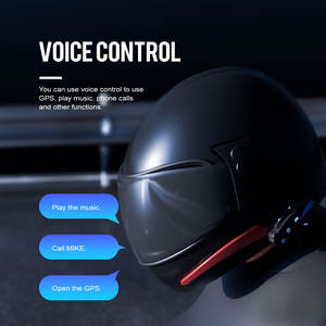 Casque de moto requin BT casque d'interphone CVC réduction du bruit FM 2 coureurs Communication IP65 partage de musique étanche - Product Image 5