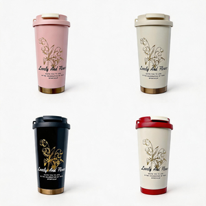 304 Stainless Steel Square Unbreakable Insulated Travel Mug <b>Bottle</b> 530ml Large Capacity Lid Water <b>Bottle</b> for Commuting Business - Product Image 3