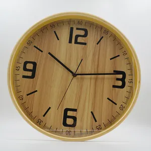 Different Size Radio Control Quartz Movement Wood Plastic Glass Custom Wall Clock