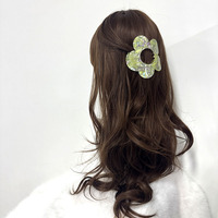 Jepit Rambut Akrilik Daou Custom Berkualitas Tinggi Tahan Lama Motif Bunga Berongga Aksesoris Fashion Grosir Wanita 10cm Valentine