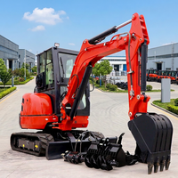 Mini-excavatrice sur chenilles hydraulique personnalisée de 3,5 tonnes et 2 tonnes, avec support OEM, certifiée CE EPA EURO 5, pour usage agricole avec balayeuse, prix