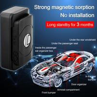 Mini Rastreador GPS Impermeable Oculto para Motocicleta, Micro Rastreador GPS para Auto/Vehículo Eléctrico, Rastreador de Vehículos Negro para Camión, Plataforma Gratuita