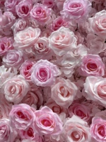 Dinding Bunga Sutra Buatan Tangan Warna Pink, Latar Belakang Modern 5D untuk Pesta Pernikahan, Dekorasi Floral, Latar Foto Booth yang Dapat Disesuaikan