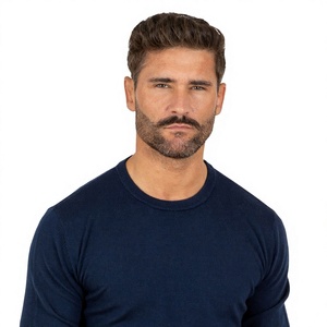 Pull-over col roulé tricoté pour homme, coupe ajustée, anti-plis, manches longues, en polyester/coton 200g, personnalisable – Meilleures ventes hiver - Product Image 2