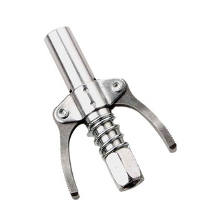 Hand Grease Gun Clamp Type Nozzle Spring Hose Single Double Handle Snap On Tip Tool Carbon Steel Manual For Butter Lubrication - Product Image 5