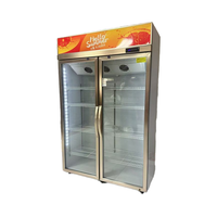 Conception d'affichage élégante et fonctionnement à faible bruit Réfrigérateur commercial à refroidissement par air pour le stockage de boissons fraîches d'épicerie Mini Mart