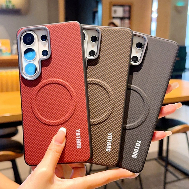 New Anti-Slip Shockproof Diamond Pattern Aramid Fiber Mobile Phone Case for Samsung S26 25 24 Ultra S26+ S25+ S24+ S25 Edge