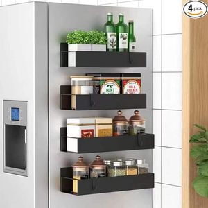 Estante magnético para condimentos de <span class=keywords><strong>cocina</strong></span>, estante de almacenamiento para refrigerador que se puede mover <span class=keywords><strong>sin</strong></span> perforar <span class=keywords><strong>agujeros</strong></span> - Product Image 3