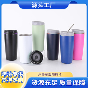 แก้วน้ำสแตนเลส304สุดสร้างสรรค์ขนาดกะทัดรัดพกพาได้แก้วกาแฟ350มล. ขวดสุญญากาศสำหรับเครื่องดื่มเย็น - Product Image 2