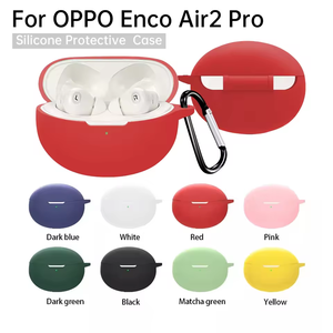Étui de protection pour écouteurs en silicone durable pour Oppo <span class=keywords><strong>Enco</strong></span> <span class=keywords><strong>air</strong></span> <span class=keywords><strong>2</strong></span> Pro Housse portable anti-poussière avec porte-clés - Product Image 5