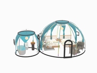 4m Transparent PC Polycarbonate Maison Complète Igloo Dôme Extérieur Préfabriqué Starry Bubble Igloos pour Restaurant Maison Extérieur