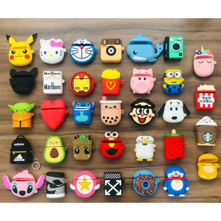 Cartoon animal headphone cover earphone case for airpods pro silicone protector