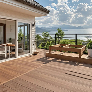Suelos de Madera y Plástico Compuesto, Impermeables, para Exteriores, Tradicionales, Lisos, Antideslizantes, Duraderos, para Jardín y Patio - Product Image 6