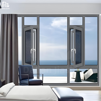 Porte battante en aluminium à double vitrage insonorisant, cadre thermolaqué coupe-vent, certifiée Energy Star