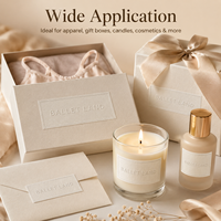 Autocollant adhésif personnalisé écologique et durable avec impression de logo en relief pour l'artisanat de bougies, étiquettes en papier