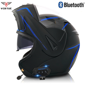 Casque de <span class=keywords><strong>moto</strong></span> rabattable classique en ABS approuvé par VIRTUE DOT - Visière intégrée en option - Product Image 2