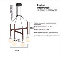 Luminaire suspendu LED en bois massif, fer et verre, style Wabi-Sabi, pour restaurant, hôtel, boutique, auberge, Porada ASTRA italien.