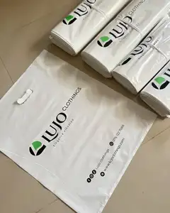 Bolsa de plástico biodegradable ldpe PLA personalizada, bolsa de transporte con impresión de logotipo, biodegradable, para compras de supermercado