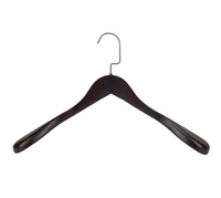 Cintre en bois d'érable de qualité supérieure, best-seller, avec crochet droit à tête ronde chromée, sans trace, pour la maison et les boutiques