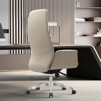 Chaise de bureau promotionnelle pour manager, inclinable, en cuir véritable marron, chaise de direction en cuir