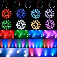 Projecteur de scène LED RGBW 18x12W avec anneau RGB, effet stroboscopique DMX 512 pour événements, mariages, bars, DJ