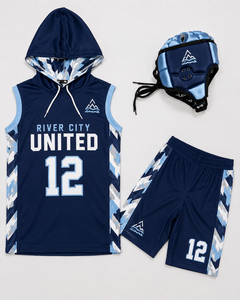 Maillot de football américain 7V7 personnalisé, haute performance, sublimation, logo de marque, compression, uniformes de football 7V7 - Product Image 4