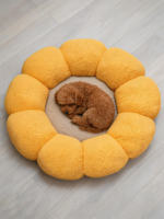 Coussin pour animaux de compagnie en forme de fleur, très vendu, en velours Teddy, doux et moelleux, lavable, chaud, pour chiens et chats de petite taille, pour l'intérieur.
