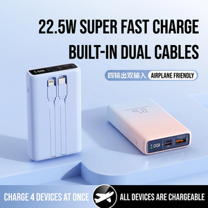 Batterie externe 20000 mAh 22,5 W à charge rapide, double port, chargeur portable pour plusieurs appareils - Product Image 5