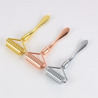 Microneedle Roller Cuillère En Alliage De Zinc Microneedle Visage Minceur Dispositif Bâton De Massage Du Visage Crème Cuillère 3D Visage Rouleau