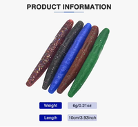 8 pièces/sac, leurre souple bionique en plastique de type ver de terre et ver de farine, 10 cm, 6 g, 3 et 4 pouces, pour la pêche à la truite, au brochet et au perch en eaux courantes