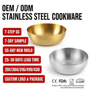 Ciotola Personalizzata in Acciaio Inox 304/201, Ciotola Termica per Zuppa, Cereali, Gelato, Riso, Noodles, Frutta, Insalata, Miscelazione, Ramen - Product Image 1