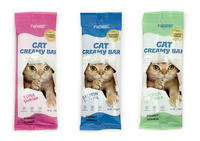 FAENBEI English Cat Snacks Poisson Chat Bandes Liquide En Conserve Sac De Nourriture Humide Sans Conservateurs Chats Adultes 15g X4